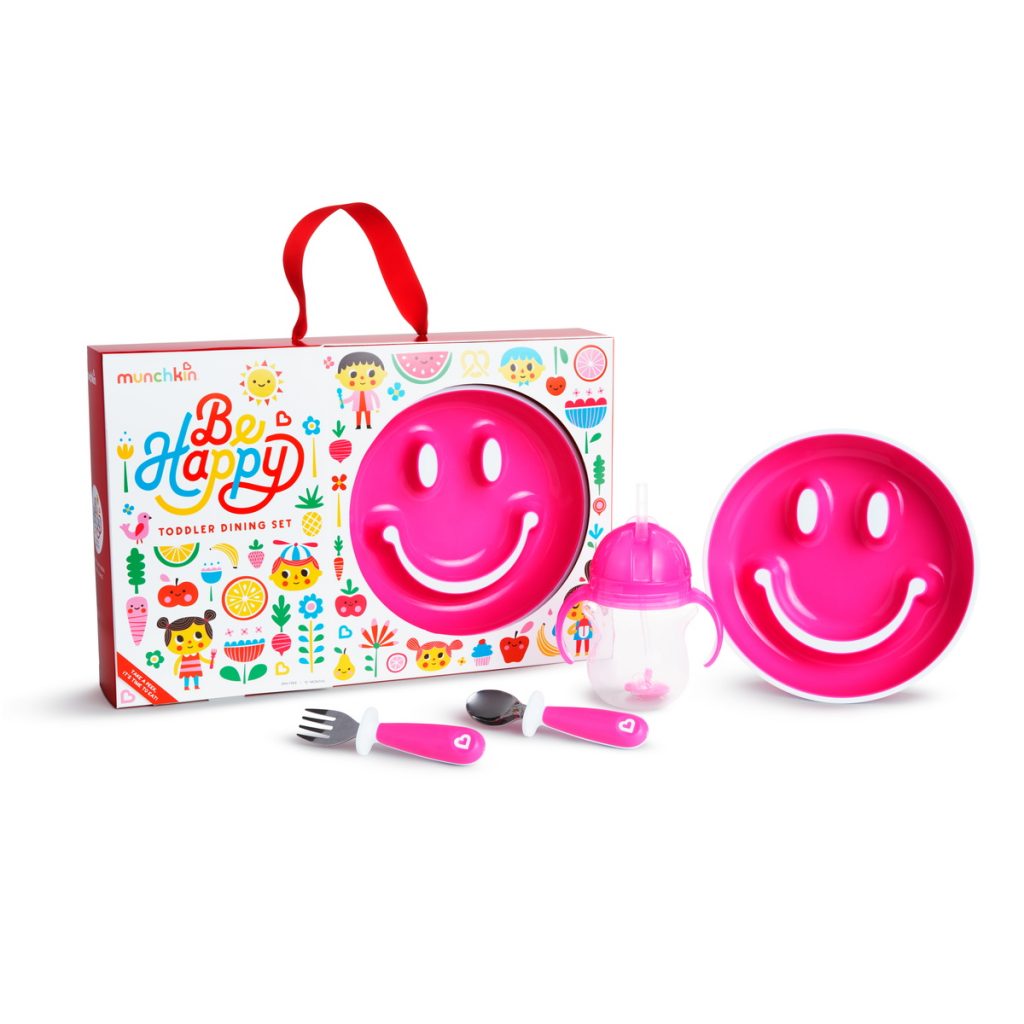 Munchkin Be Happy Toddler Dining Set Pink,