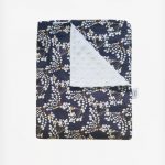 Κουβέρτα Βελουτέ Διπλής Όψης 75x110 Tiny Toes Myrtille Night Blue