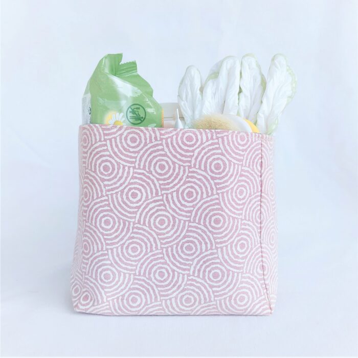 καλαθάκι ροζ3 Χειροποίητο Καλαθάκι Οργάνωσης Καλλυντικών Ροζ - Image 3