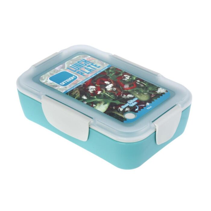 δοχείο φαγητού smash plate τυρκουάζ1 Φαγητοδοχείο Smash Plate 1000ml Ecolife Τυρκουάζ - Image 1