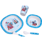 Παιδικό Σετ Φαγητού Μπαμπού Τετραγωνιζέ Ιππότης