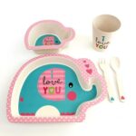 Παιδικό Σετ Φαγητού Μπαμπού Ελέφαντας