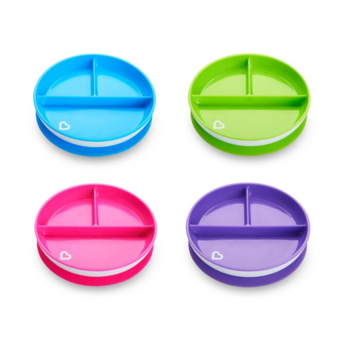 Πιάτο με Χωρίσματα και Βεντούζα Munchkin Suction Plate1 Πιάτο με Χωρίσματα και Βεντούζα Munchkin Stay Put Suction Plate - Image 1