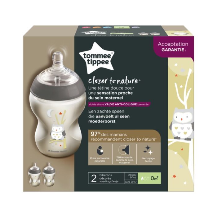 Πλαστικά Μπιμπερό 260ml Μικρής Ροής 0m+ Tommee Tippee-Closer to Nature Ollie the Owl 2τμχ 1 Πλαστικά Μπιμπερό 260ml Μικρής Ροής 0m+ Tommee Tippee-Closer to Nature Ollie the Owl 2τμχ - Image 2