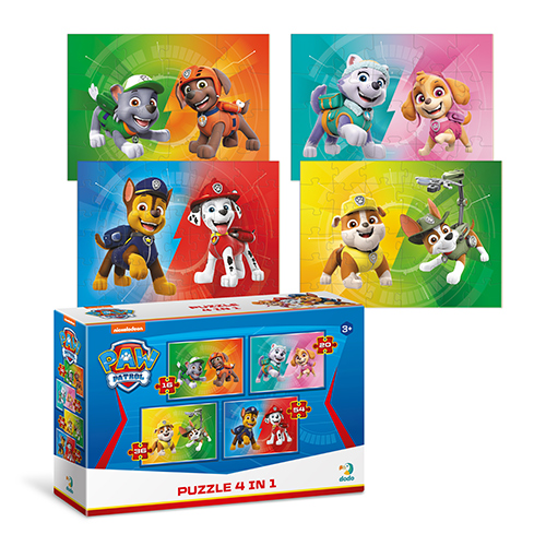 Παζλ 4 σε 1 Paw Patrol - Σκυλιά Διασώστες Παζλ 4 σε 1 Paw Patrol - Σκυλιά Διασώστες - Image 1