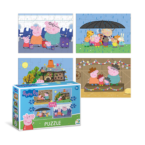 Παζλ 4 σε 1 - Η Peppa το Γουρουνάκι σε Περιπέτειες Παζλ 4 σε 1 - Η Peppa το Γουρουνάκι σε Περιπέτειες - Image 1