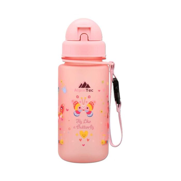 Παγούρι AlpinTec Kids 400ml Ροζ Παλ με Καλαμάκι - BUtterfly Παγούρι AlpinTec Kids 400ml Ροζ Παλ με Καλαμάκι - Butterfly - Image 1