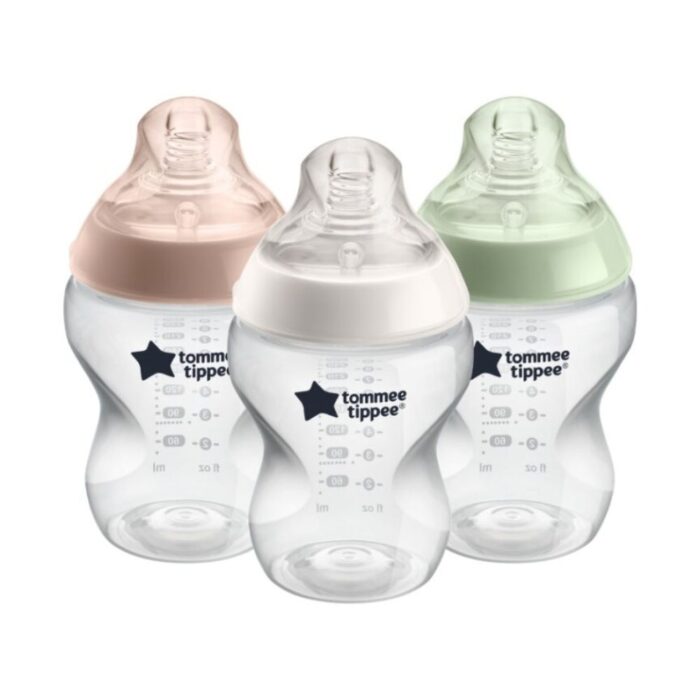 Σετ Πλαστικά Μπιμπερό 260ml Μικρής Ροής 0m+ Tommee Tippee-Closer to Nature 3τμχ - Image 2