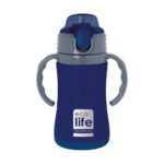 Ανοξείδωτο Παγούρι Θερμός με Καλαμάκι Ecolife Kids Thermos 300ml Navy Blue