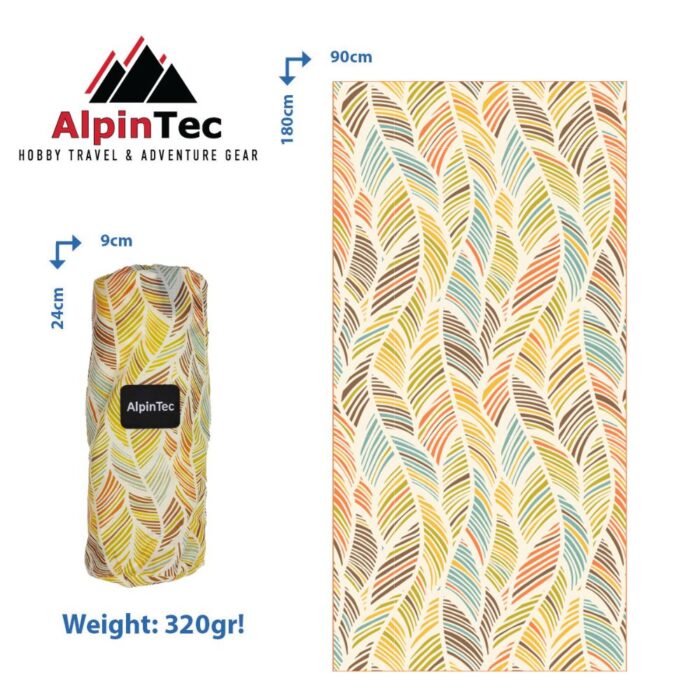 Πετσέτα AlpinTec Microfiber Dryfast Paint 90x180cm - Boho 1 Πετσέτα AlpinTec Microfiber Dryfast Paint 90x180cm - Boho - Image 2