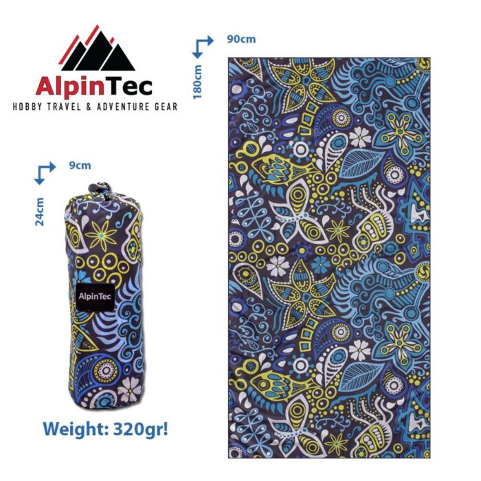 Πετσέτα AlpinTec Microfiber Dryfast Paint 90x180cm - Tribal 1 Πετσέτα AlpinTec Microfiber Dryfast Paint 90x180cm - Tribal - Image 2