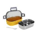 Φαγητοδοχείο με Χώρισμα 900ml Ecolife - Yellow - Image 4