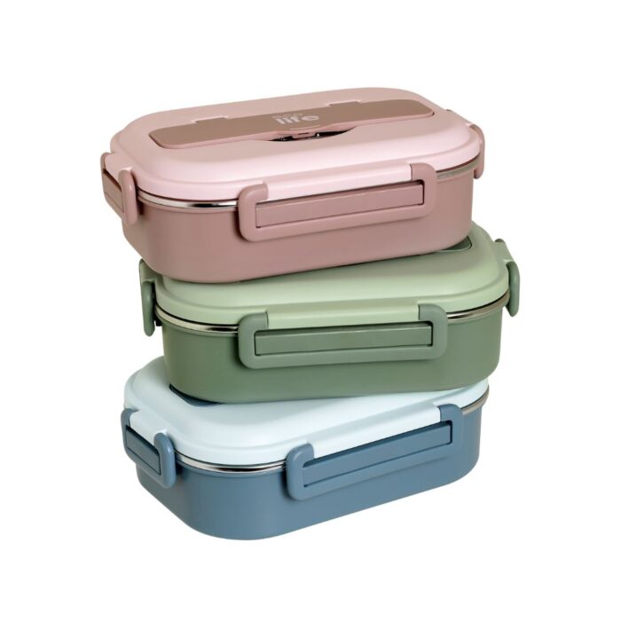 Φαγητοδοχείο με Χώρισμα 3 Θέσεων 1000ml Ecolife 1 Φαγητοδοχείο με Χώρισμα 3 Θέσεων 1000ml Ecolife – Πράσινο - Image 4