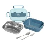 Φαγητοδοχείο με Χώρισμα 3 Θέσεων 1000ml Ecolife – Πράσινο - Image 5