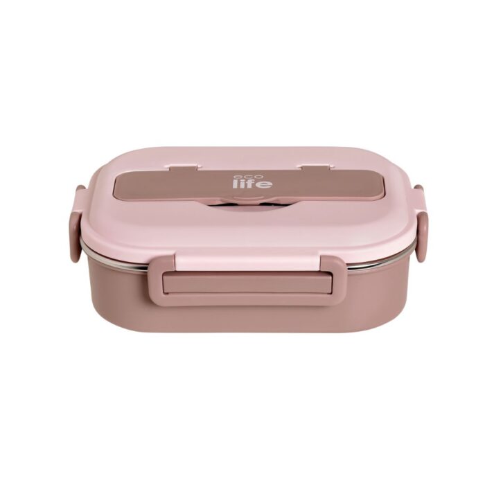 Φαγητοδοχείο με Χώρισμα 3 Θέσεων 1000ml Ecolife – Ροζ 1 Φαγητοδοχείο με Χώρισμα 3 Θέσεων 1000ml Ecolife – Ροζ - Image 2