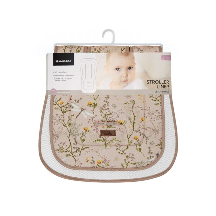 Αντιιδρωτικό Κάλυμμα Καροτσιού Kikka Boo Secret Garden Beige 2 Αντιιδρωτικό Κάλυμμα Καροτσιού Kikka Boo Secret Garden Beige - Image 3