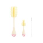 Σετ Βούρτσες Καθαρισμού Μπιμπερό και Θηλών 3 τμχ Kikka Boo - Ροζ