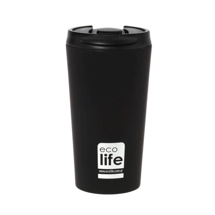 Ποτήρι Θερμός Ecolife - Black (Matte) Coffee Thermos 370ml Ποτήρι Θερμός Ecolife - Black (Matte) Coffee Thermos 370ml - Image 1