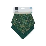 Σαλιάρα Μπαντάνα Μουσελίνας Kikka Boo - Secret Garden Green 2τμχ