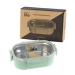 Φαγητοδοχείο με Χώρισμα 900ml Ecolife - Light Green - Image 3