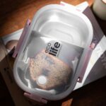 Φαγητοδοχείο με Χώρισμα 900ml Ecolife - Light Pink - Image 4