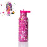 Ανοξείδωτο Παγούρι Θερμός με Καλαμάκι Ecolife X Vasiliki 500ml - Rainbow
