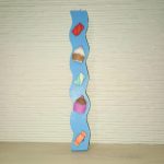 Αρωματική Λαμπάδα από Φυτικό Κερί - Γλυκάκια Wave Γαλάζιο