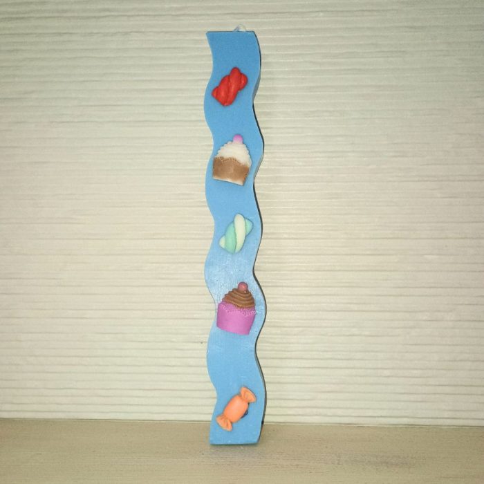 Αρωματική Λαμπάδα από Φυτικό Κερί - Candies Wave 3 Αρωματική Λαμπάδα από Φυτικό Κερί - Γλυκάκια Wave Γαλάζιο - Image 1