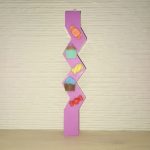 Αρωματική Λαμπάδα από Φυτικό Κερί - Γλυκάκια Zig Zag Μωβ