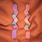 Αρωματική Λαμπάδα από Φυτικό Κερί - Γλυκάκια Zig Zag Μωβ - Image 2