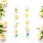 Αρωματική Λαμπάδα από Φυτικό Κερί - Λεμονάκια Λευκό Zig Zag - Image 2