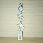 Αρωματική Λαμπάδα από Φυτικό Κερί - Splash Μπλε Zig Zag