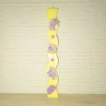 Αρωματική Λαμπάδα από Φυτικό Κερί - Μονόκεροι Μωβ & Κίτρινο