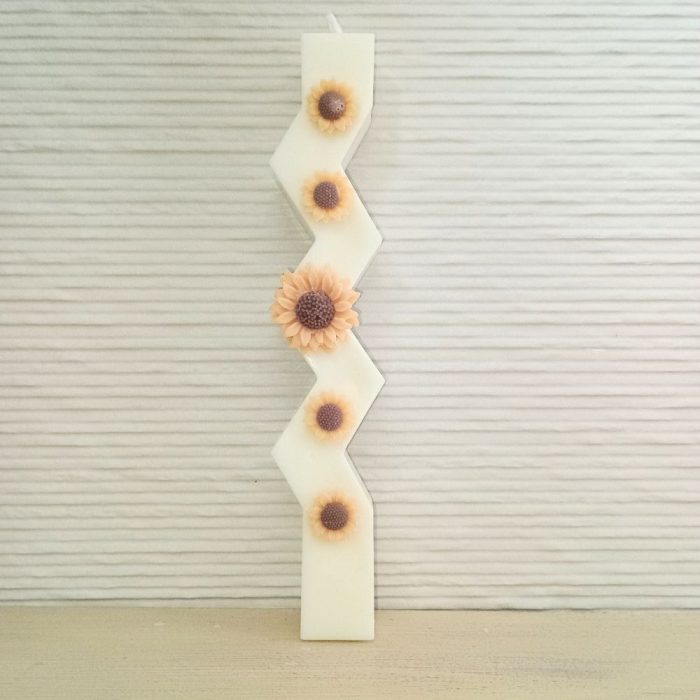 Αρωματική Λαμπάδα από Φυτικό Κερί - Ηλιοτρόπια 5 Αρωματική Λαμπάδα από Φυτικό Κερί - Μικρά Ηλιοτρόπια - Image 1