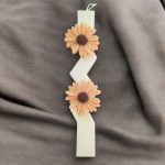 Αρωματική Λαμπάδα από Φυτικό Κερί - Πορτοκαλί Μαργαρίτες - Image 2