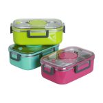 Ορθογώνιο Ανοξείδωτο Θερμός Φαγητού Ecolife 850ml Μπλε - Image 3