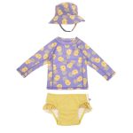 Αντηλιακό Σετ Μαγιό, Μπλούζα και Bucket Καπέλο Zoocchini Pineapple