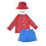 Αντηλιακό Σετ Μαγιό Σορτς, Μπλούζα και Bucket Καπέλο Zoocchini Sherman the Shark