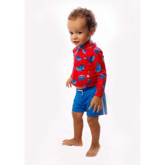 Αντηλιακό Σετ Μαγιό και Μπλούζα Zoocchini Shark 2 Αντηλιακό Σετ Μαγιό Σορτς και Μπλούζα Zoocchini Shark - Image 3