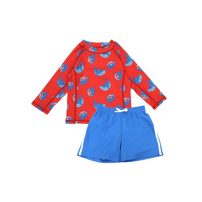 Αντηλιακό Σετ Μαγιό και Μπλούζα Zoocchini Shark Αντηλιακό Σετ Μαγιό Σορτς και Μπλούζα Zoocchini Shark - Image 1