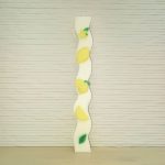 Αρωματική Λαμπάδα από Φυτικό Κερί - Λεμονάκια Λευκό Wave