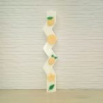 Αρωματική Λαμπάδα από Φυτικό Κερί - Λεμονάκια Λευκό Zig Zag