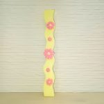 Αρωματική Λαμπάδα από Φυτικό Κερί - Λουλούδια σε Κίτρινο Φόντο