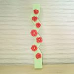 Αρωματική Λαμπάδα από Φυτικό Κερί - Λουλούδια σε Φόντο Μέντα