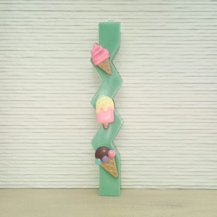 Αρωματική Λαμπάδα από Φυτικό Κερί - Παγωτά Zig Zag