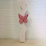 Αρωματική Λαμπάδα από Φυτικό Κερί - Πεταλούδα σε Σκούρο Ροζ