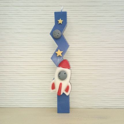 Αρωματική Λαμπάδα από Φυτικό Κερί - Πύραυλος Zig Zag