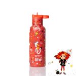 Ανοξείδωτο Παγούρι Θερμός με Καλαμάκι Ecolife X Vasiliki 500ml - Spitha