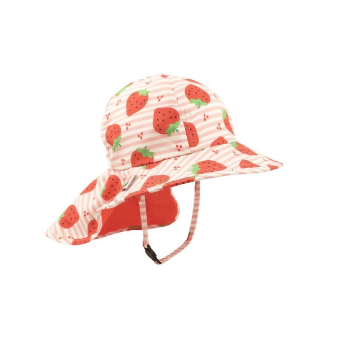 Αντηλιακό Καπέλο με Προστασία Αυχένα UPF50+ Cape Sunhat Zoocchini - Strawberry Αντηλιακό Καπέλο με Προστασία Αυχένα UPF50+ Cape Sunhat Zoocchini - Strawberry - Image 1