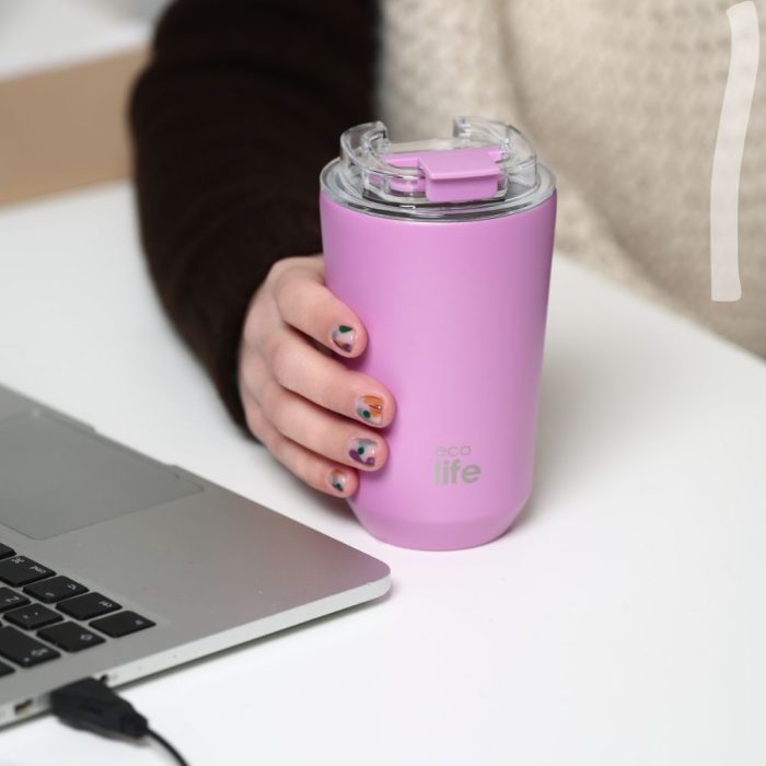 Ποτήρι Θερμός Ecolife - Pure Purple Coffee Thermos 360ml 3 Ποτήρι Θερμός Ecolife - Pure Purple Coffee Thermos 360ml - Image 4